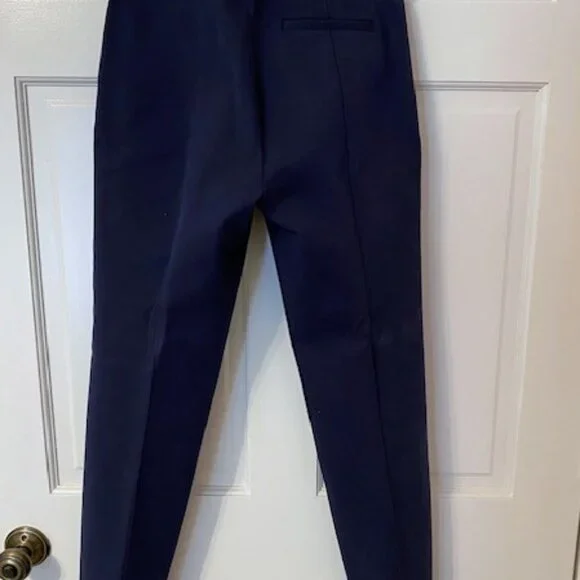 Tory Burch Vanner Pant Navey Blue Cropped Ankle Size 2 - Picture 3 of 6